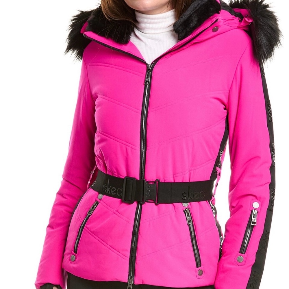 SKEA  Pink and Black Ski Jacket with Sporty Design